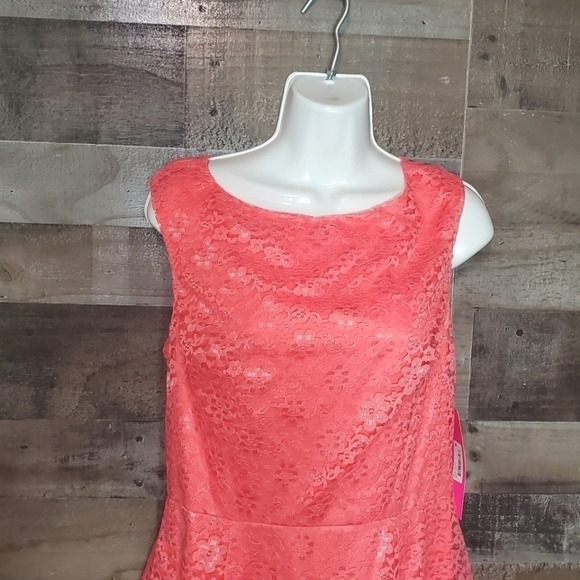 New Betsey Johnson Floral Lace A-line Midi Dress Sz 10 - Picture 3 of 13